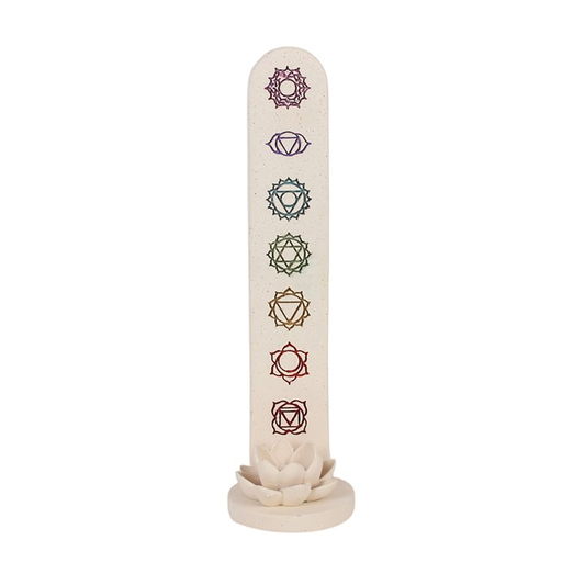 Front view of Chakra Flow resin incense stick holder
