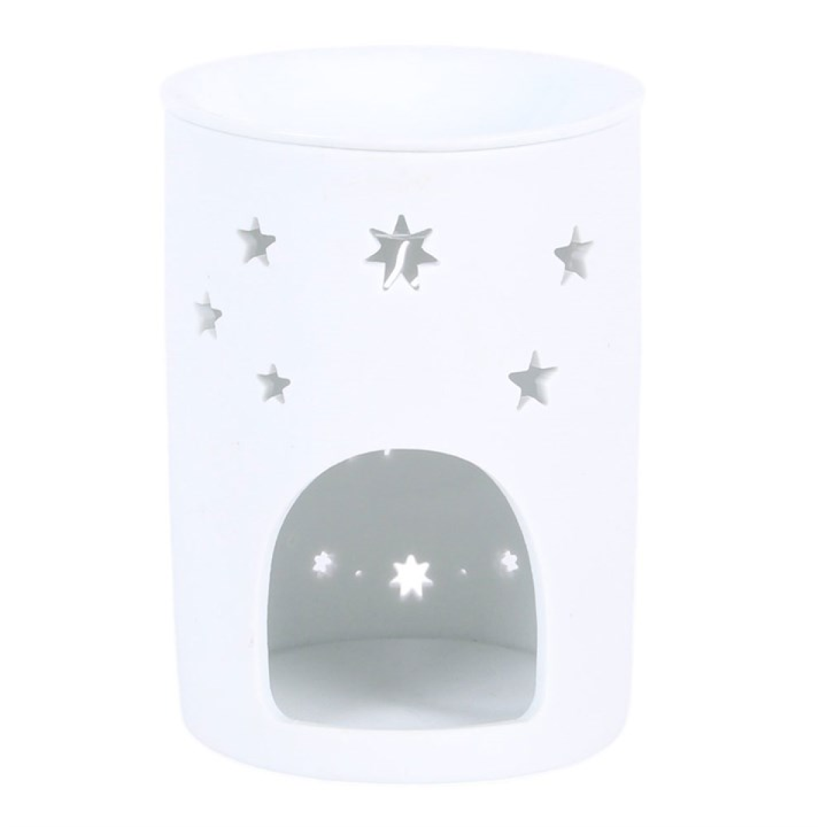 Sun and moon oil burner with tealight opening