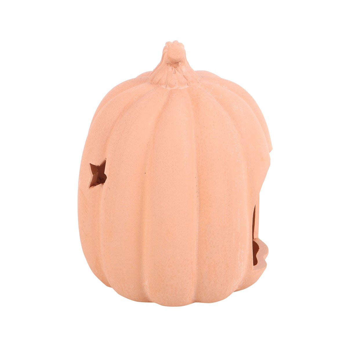 9cm Terracotta Star Pumpkin Tealight Holder