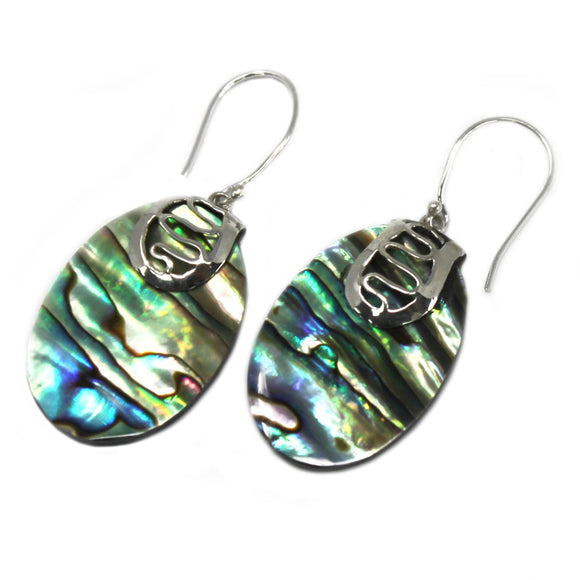 Abalone Shell & Silver Earrings