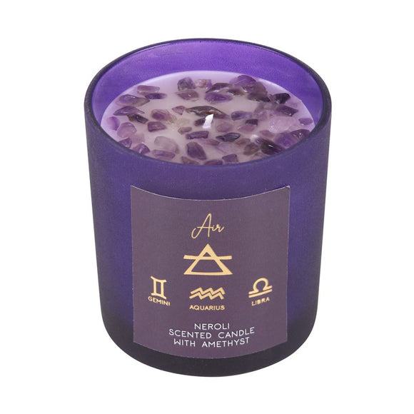 Air Element, Neroli Scented Amethyst Candle