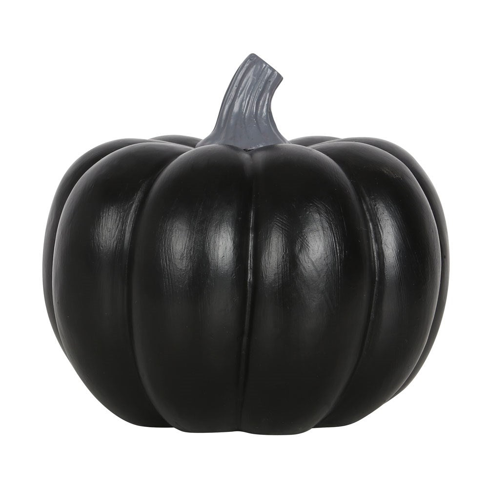 Black pumpkin incense cone holder rear view