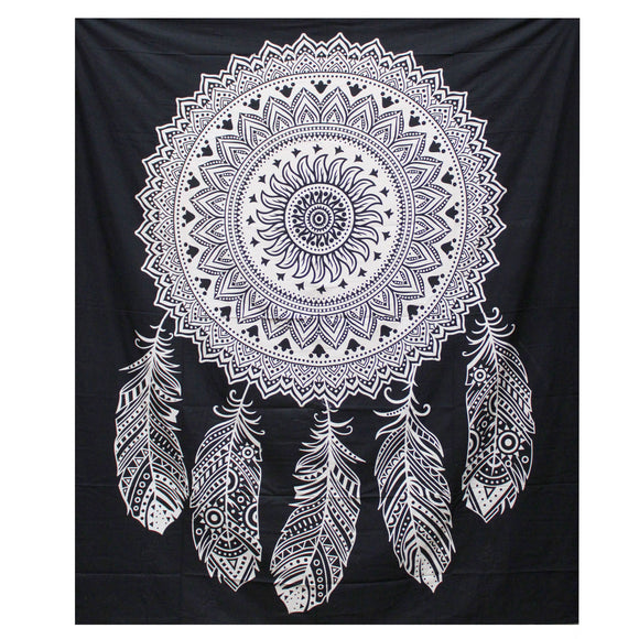 Black and White Dreamcatcher Double Wall Hanging