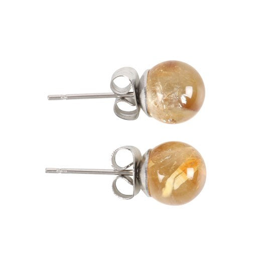Citrine Crystal Stud Earrings