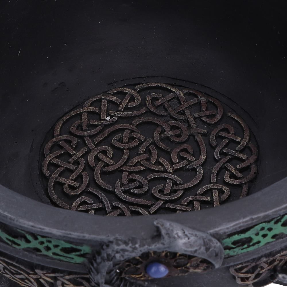 Darkwing Hoard dragon trinket dish inside celtic knot design