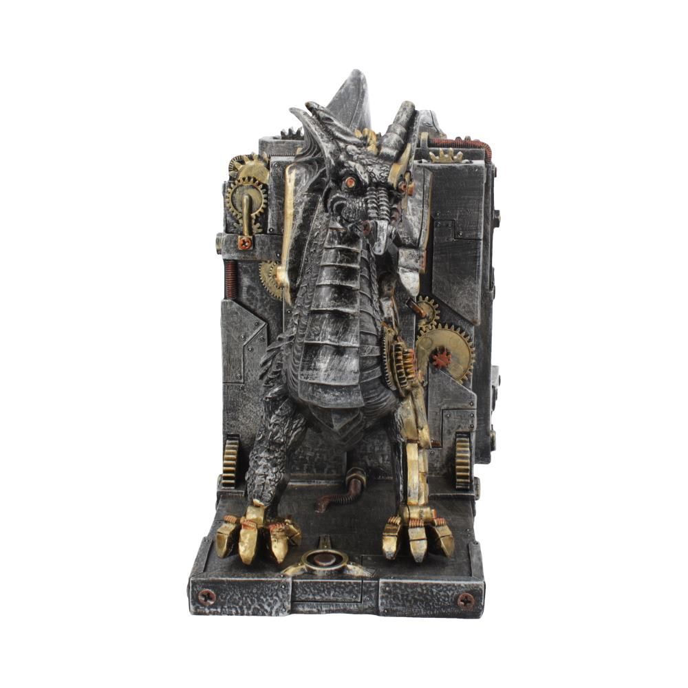 Dracus Machina Steampunk Dragon Bookends