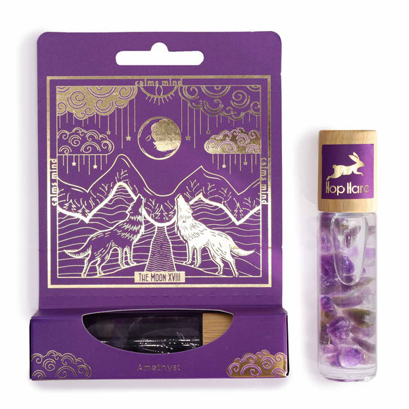 Hop Hare Crystal Essential Oil Roll On - The Moon, Amethyst
