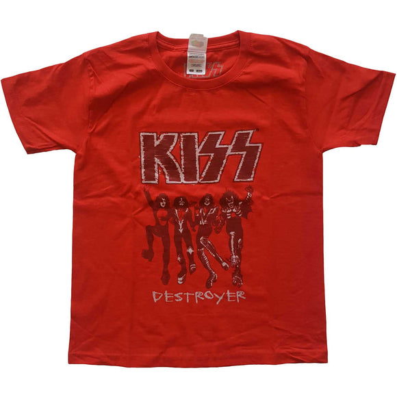 KISS Destroyer Kids Red T-Shirt