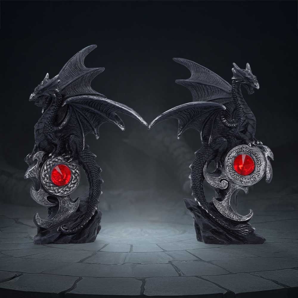 Midnight Protectors Set of 2 Dragon Figurines