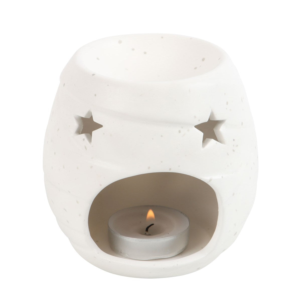 Mummy oil burner with tealight holder at rear