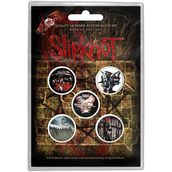 Slipknot Button Badge Set: Albums