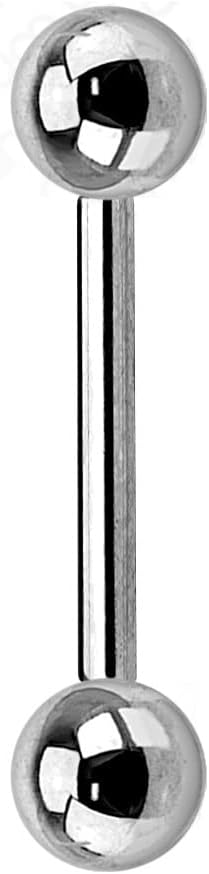 Straight Barbell 16G (1.2mm) - Surgical Steel 316L
