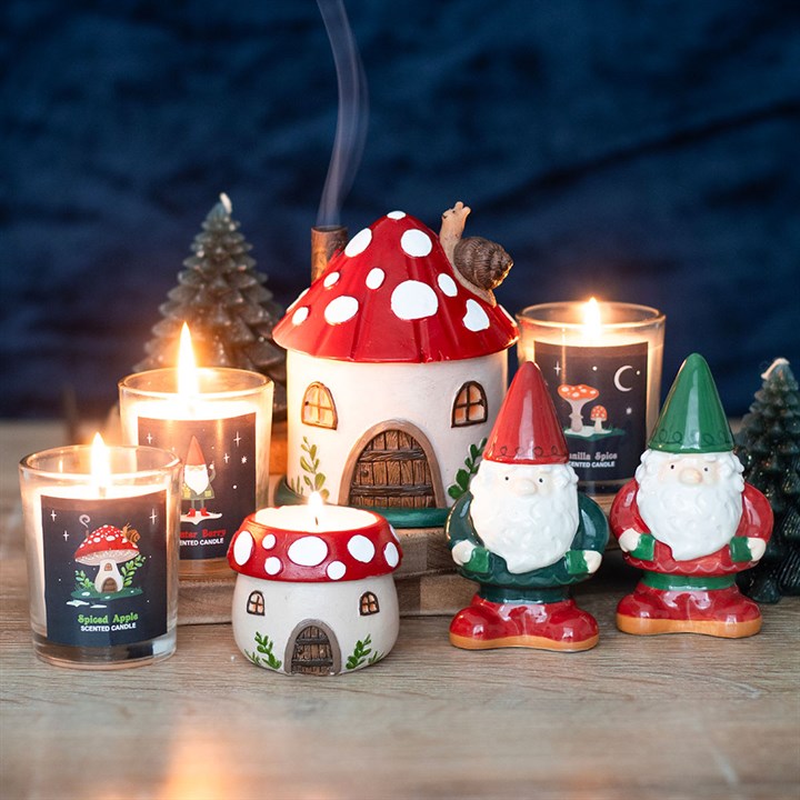 Mushroom House Tealight Candle Holder