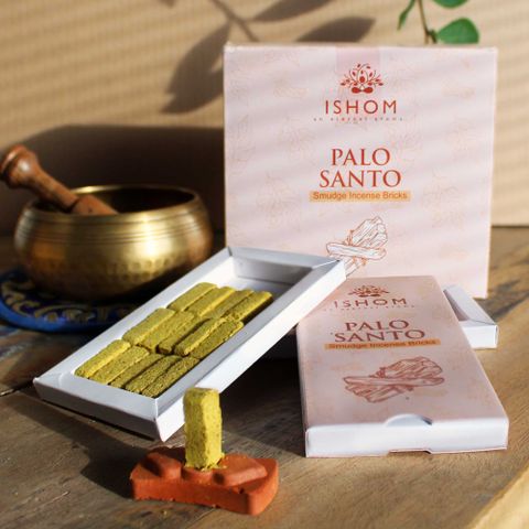 Smudge Incense Bricks and Burner - Palo Santo