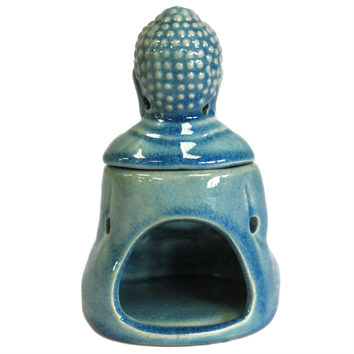 Blue Sitting Buddha Oil Burner