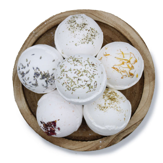 Handmade aromatherapy bath bomb assortment