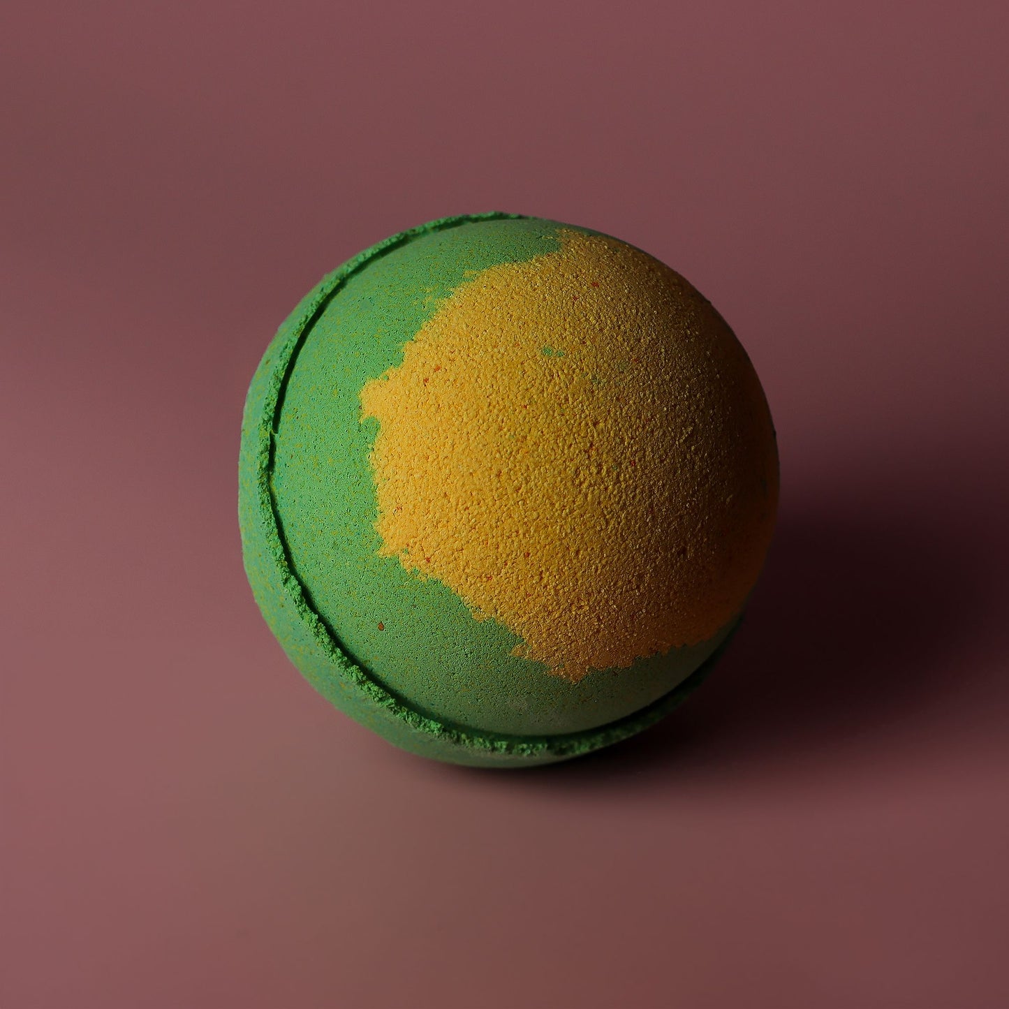 green and yellow bath bomb