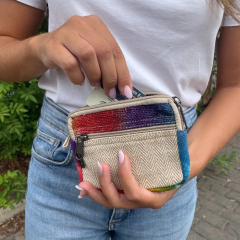 Tie-dye Hemp Square Pouch