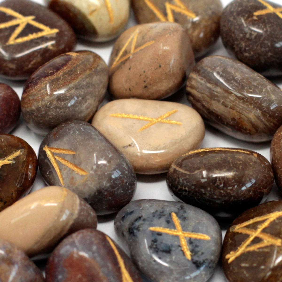 Fancy Jasper Rune Stones