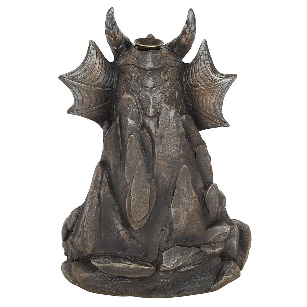 Grey Dragon Backflow Incense Burner rear view