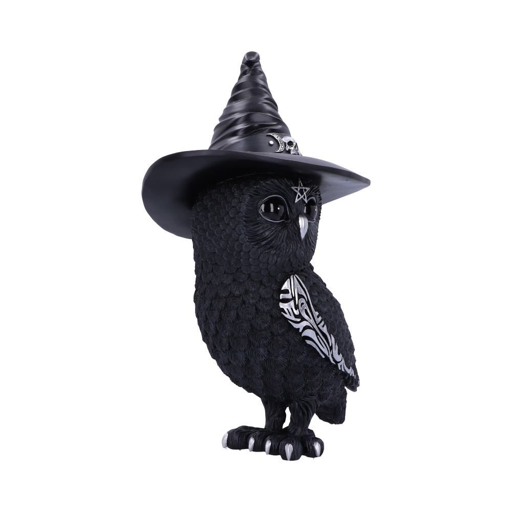 Owlocen Black Owl Figurine 30cm Large