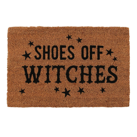 Shoes Off Witches Natural Coir Doormat