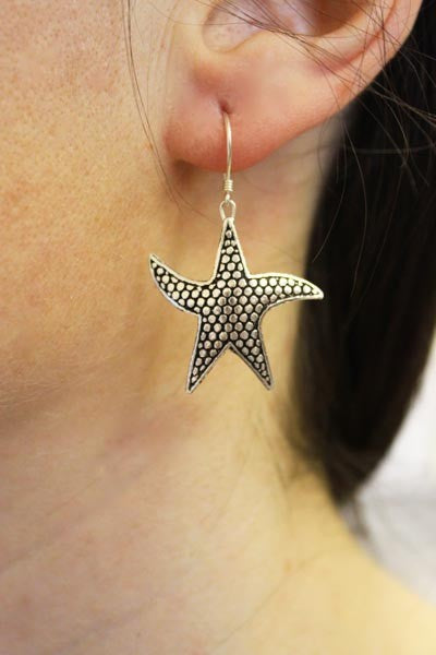 Sterling Silver Starfish Earrings