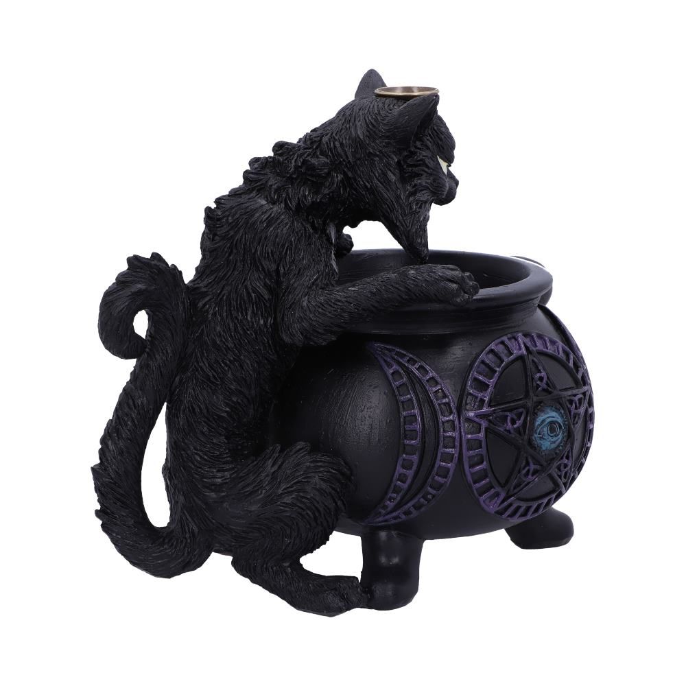Spite's Cauldron Black Cat Backflow Incense Cone Burner