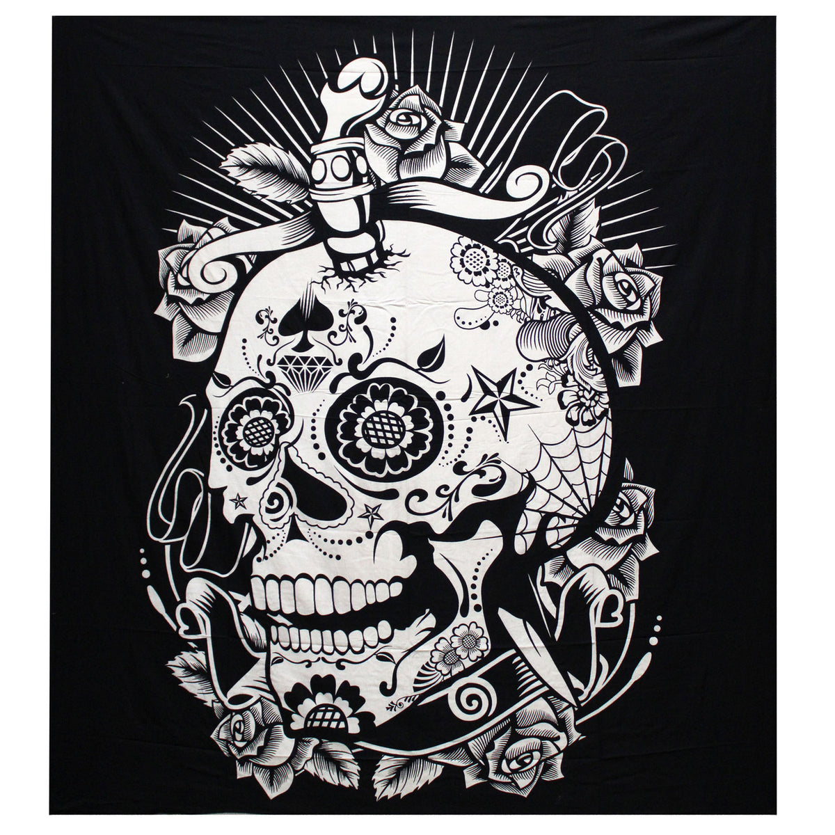 Skull Large Cotton Wall Hanging