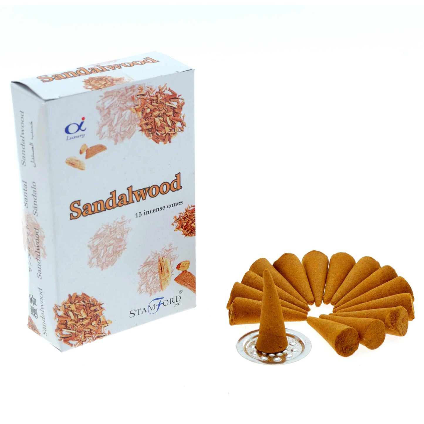 Stamford Sandalwood Incense Cones pack of 15