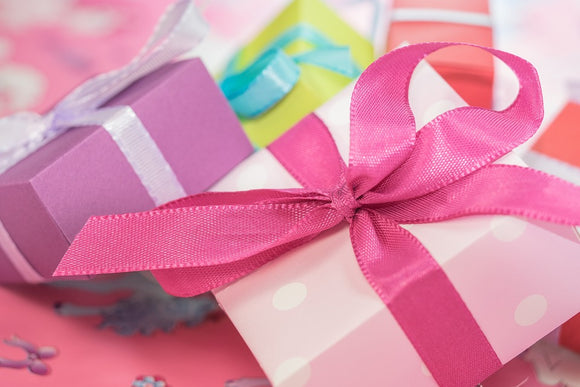 colourful gift wrapped presents
