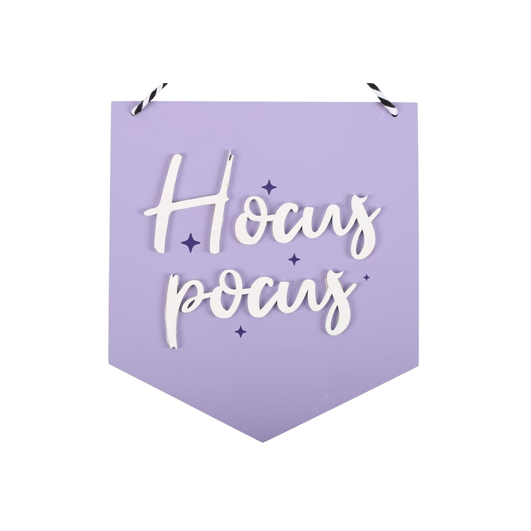 Pastel purple Hocus Pocus Halloween wall sign