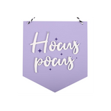 Purple Hocus Pocus Hanging Sign