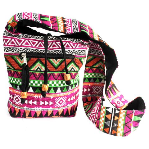 Jacquard Pink Sling Bag