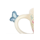 Luna Bloom Floral Mug with Butterfly