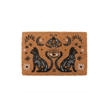 Natural Frightful Folk Cat Doormat