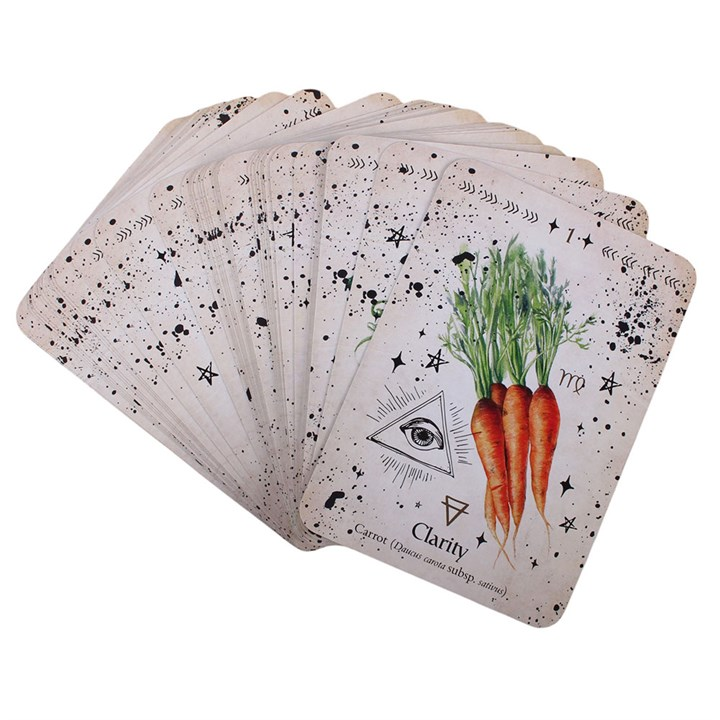 Green Witch Oracle Cards botanical card designs