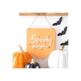 Orange Spooky Season Hanging Sign