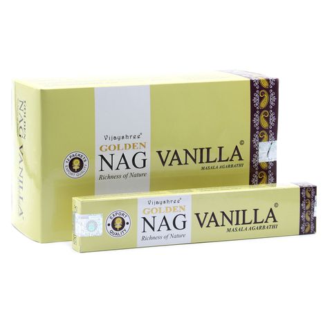 Vijayshree Golden Nag Vanilla incense sticks 15g box