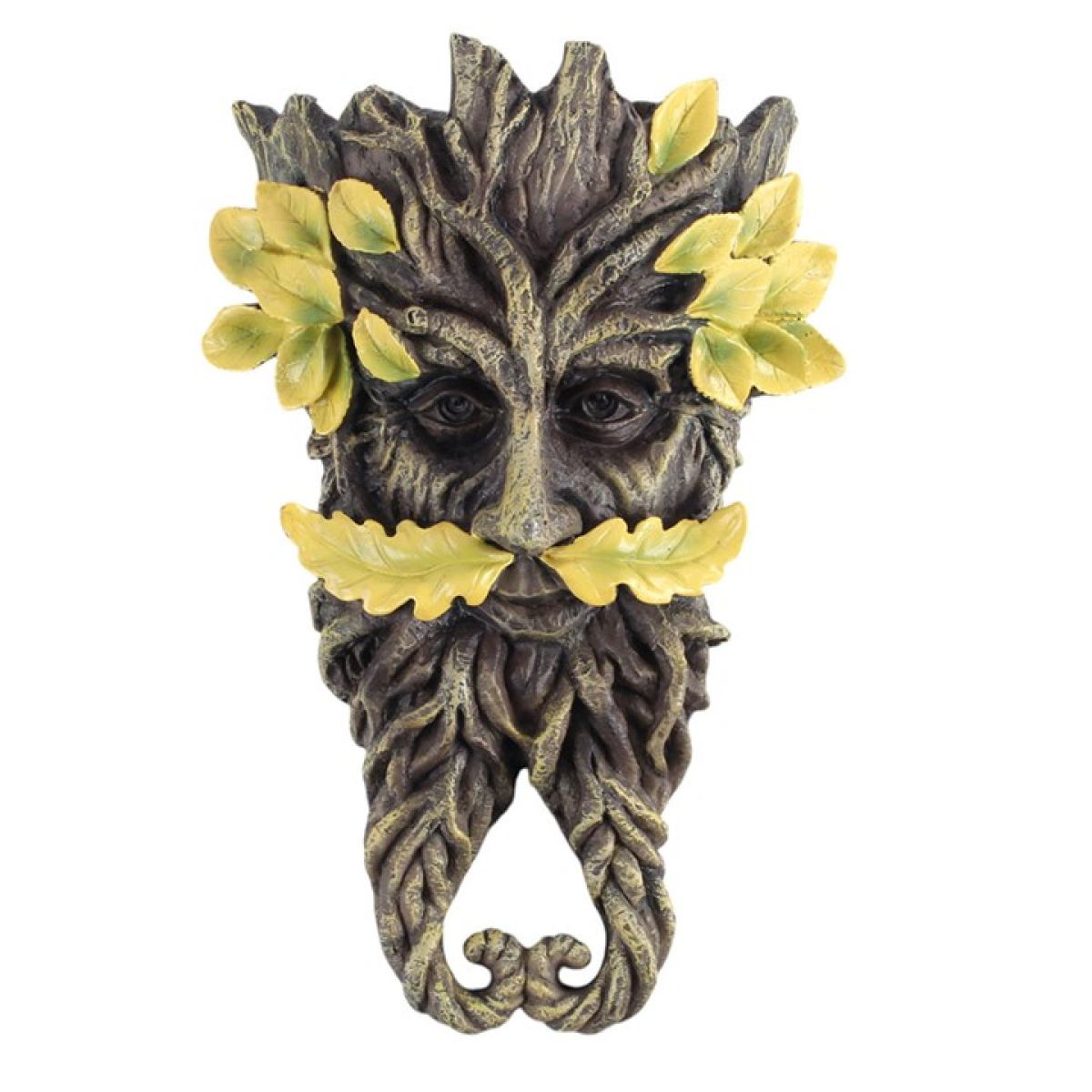 Green Man twisted beard resin wall plaque