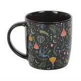 Black Midnight Bloom Mug