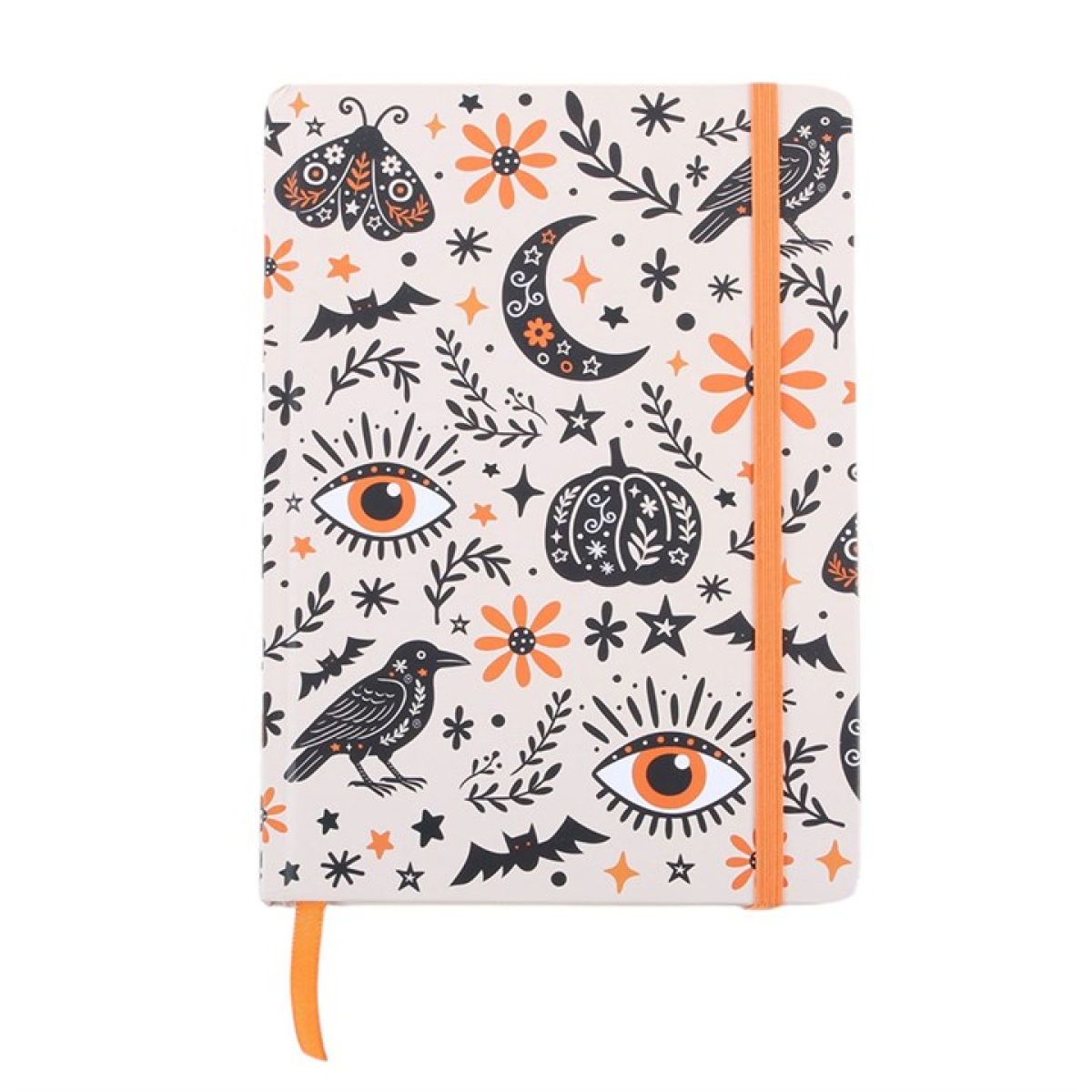 Frightful Folk A5 notebook showing autumn folk-inspired cover design