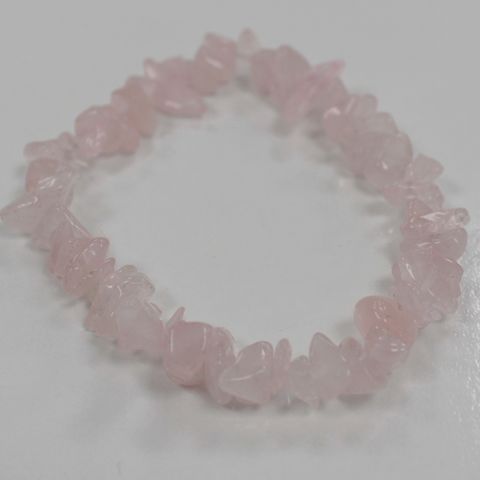 Rose Quartz Crystal Chip Bracelet