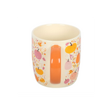Pink and Orange Pumpkin Print Mug