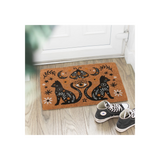 Natural Frightful Folk Cat Doormat