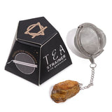 Raw Crystal Tiger's Eye Tea Strainer