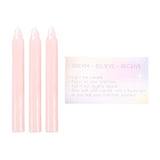 3 Manifestation Pink Spell Candles