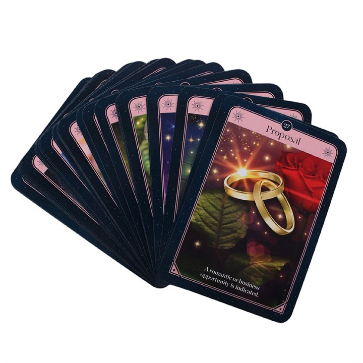 Fortune Oracle Cards deck showing illustrated oracle cards