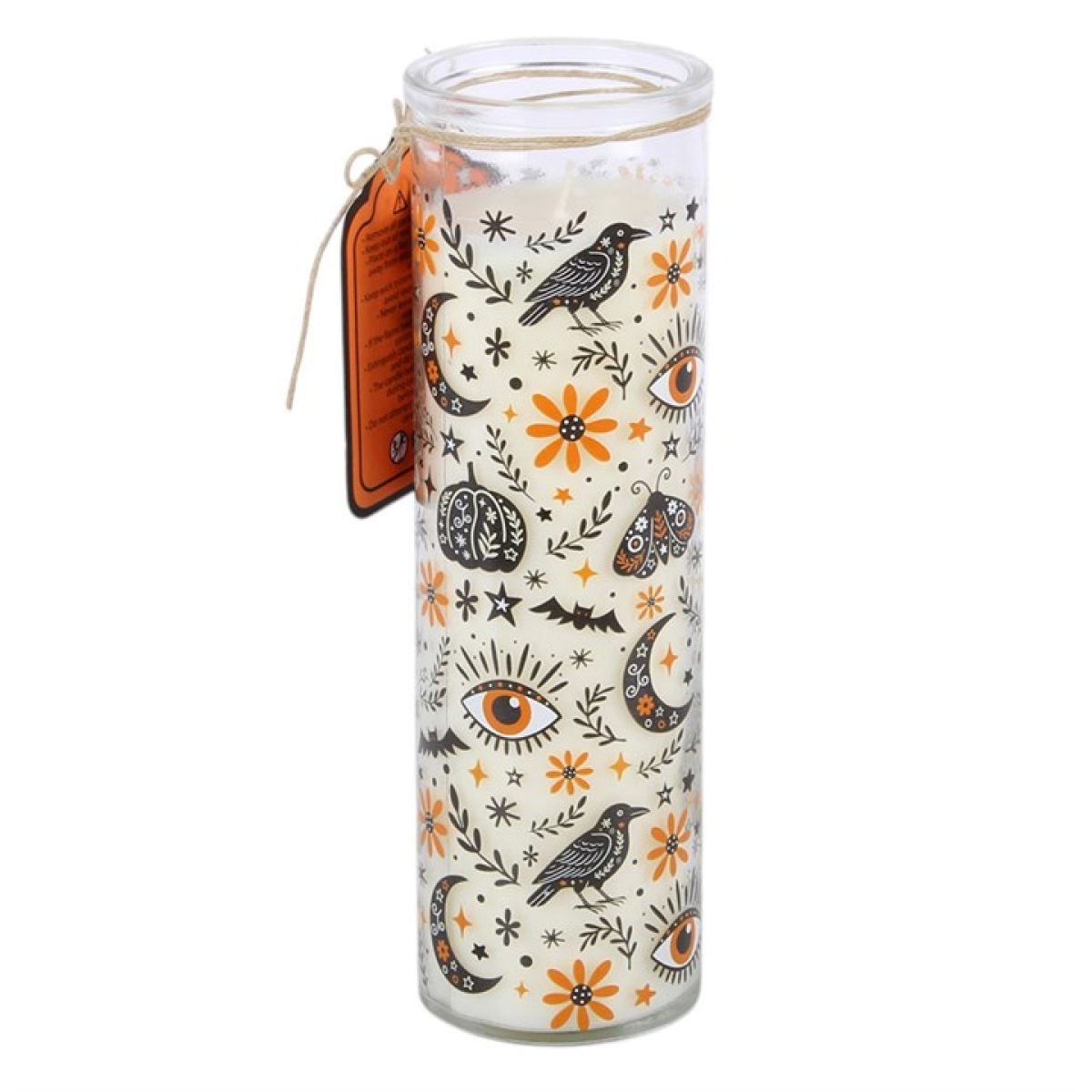 Frightful Folk Toasted Pumpkin scented candle showing folk print design
