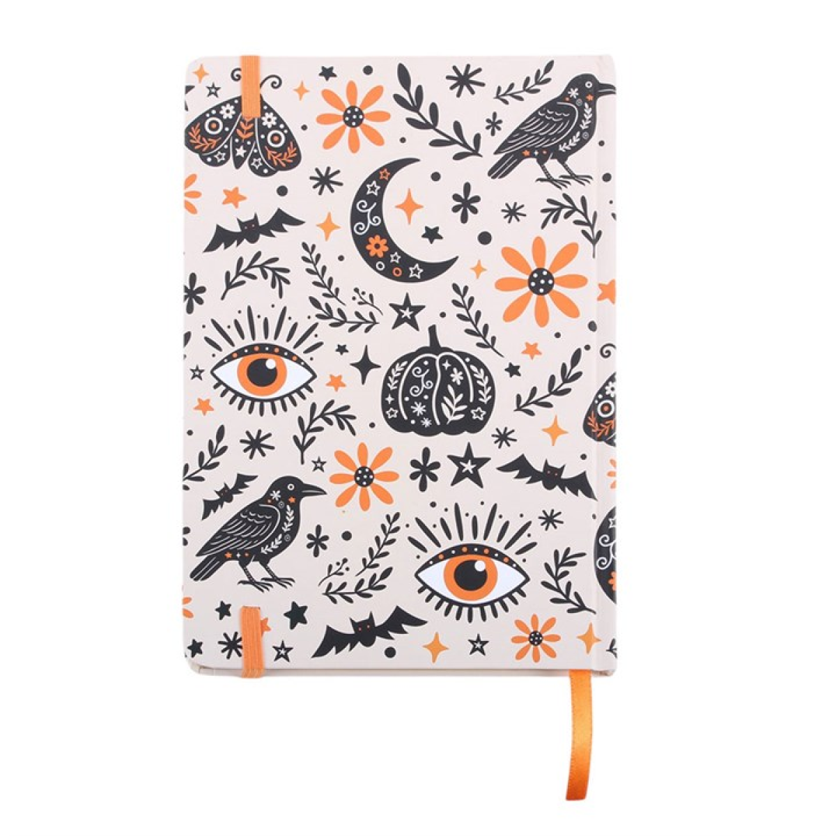 Frightful Folk notebook with decorative autumn print and elastic closure